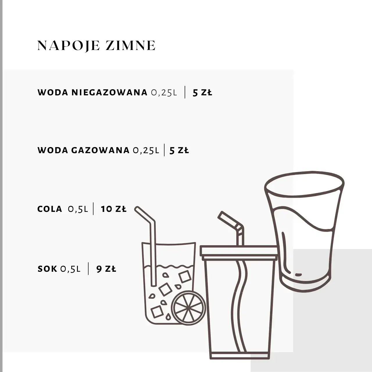 Napoje Zimne